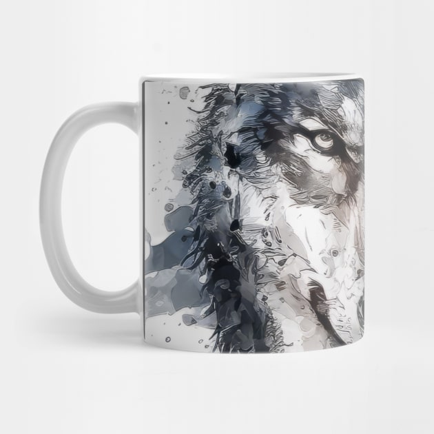 Wolf Portrait Animal Painting Wildlife Outdoors Adventure by Cubebox